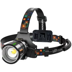 LIDIMI - Linterna Led de Cabeza Luz Fuerte Frontal con Zoom LD-L1312C