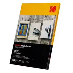 KODAK - Papel Fotográfico Brillante Gloss 180gr A4 x 50Hojas