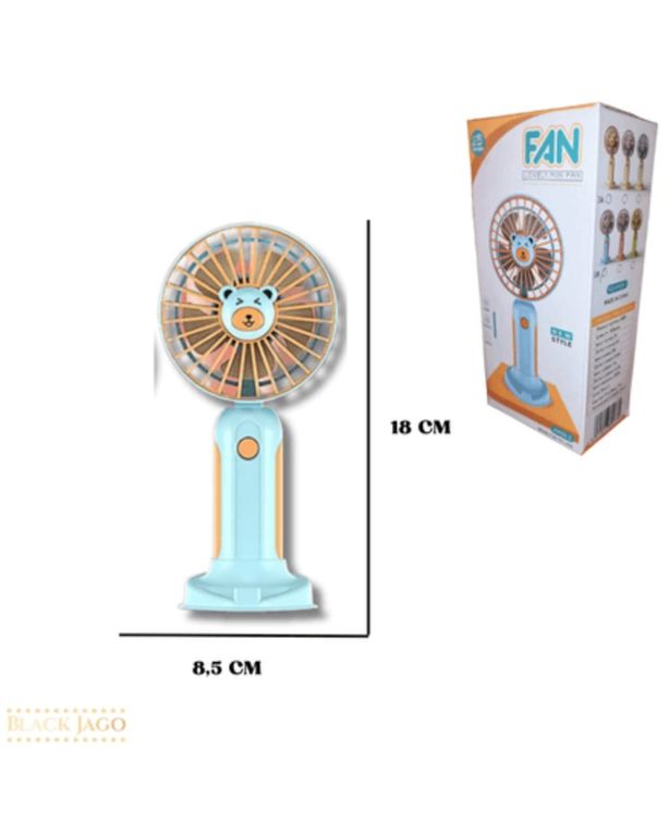 VENTILADOR PORTATIL 2 EN 1 RECARGABLE KWAII    CELESTE
