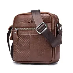 BULLCAPTAIN - - Morral de Cuero Mate DJB-010-RD - Granate