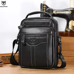 BULLCAPTAIN - - Morral de Cuero DJB-0400-BK - Negro