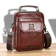 BULLCAPTAIN - - Morral de Cuero DJB-049-CF - Marrón