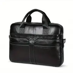 BULLCAPTAIN - - Maletín de Cuero GWB-053-BK - Negro