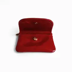 IRISABA - MONEDERO DE CUERO PARA MUJER SERENA ROJO