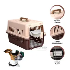 GENERICO - Caja Funcional de Viaje de Perro Marron Y+Regalo Agendita