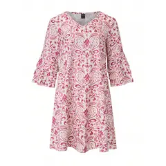 KAST PE - Vestido corto Verano modelo Dulce Manga 3 4 Rosado - Talla M