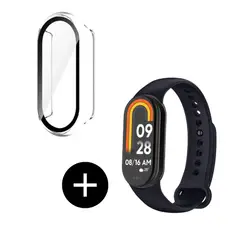 GENERICO - Pack case protector + correa negro para MI Band 8