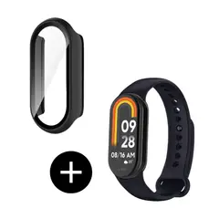 GENERICO - Pack case protector negro + correa negro para MI Band 8