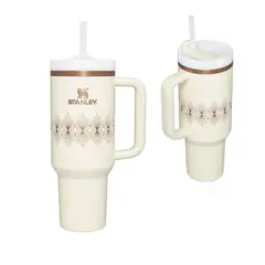 STANLEY - Quencher H20 FlowState Tumbler 40oz Cream Gloss Deco