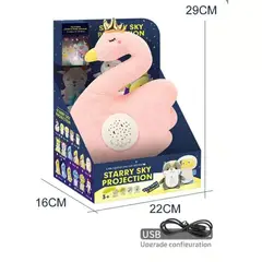 GENERICO - PELUCHE EN FORMA DE CISNE CON PROYECTOR
