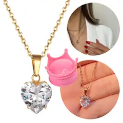 NO LOGO - Collar Para Dama Corazon + Estuche Gratis