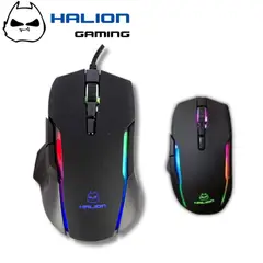 HALION - Mouse Gamer Task HA-M516 RGB, Alámbrico, 7 botones