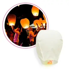 GENERICO - Pack x 3 Globos Luminosos para Los Deseos Blanco