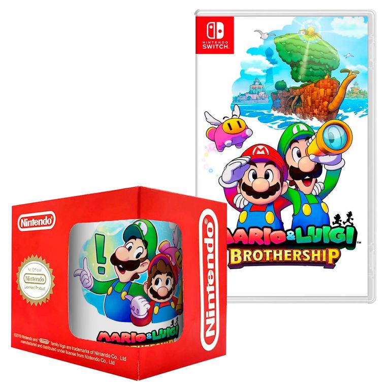 Mario & Luigi Brothership Switch + Taza 01