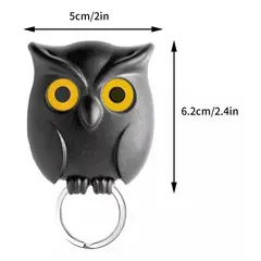 GENERICO - Pack 2 Porta Llavero Magnetico BUHO Color Negro