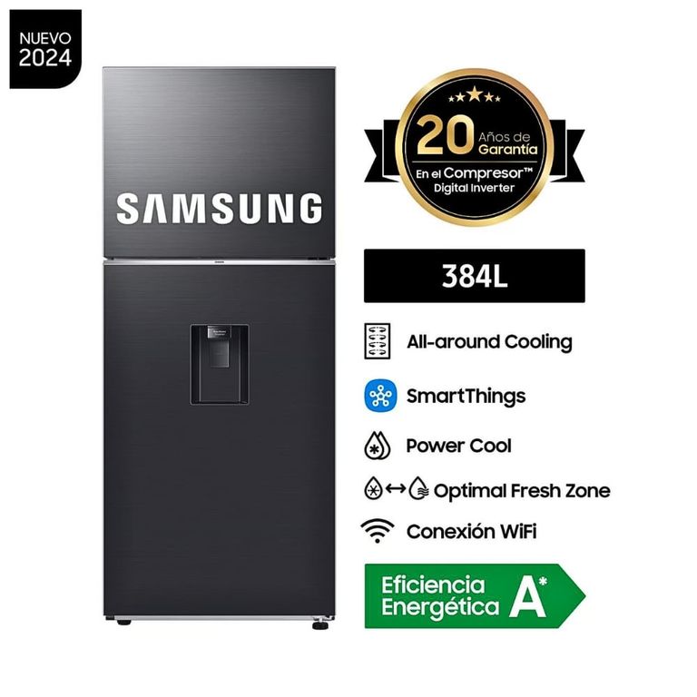 Refrigeradora 384 Litros Top Freezer All Around Cooling RT38DG6730B1PE