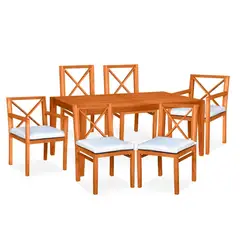 MOVENDA - Juego de Comedor de Terraza Mitu 6 personas