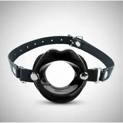 DR PINKY - Mordaza Labios Negros Bondage Bdsm de Silicona Médica