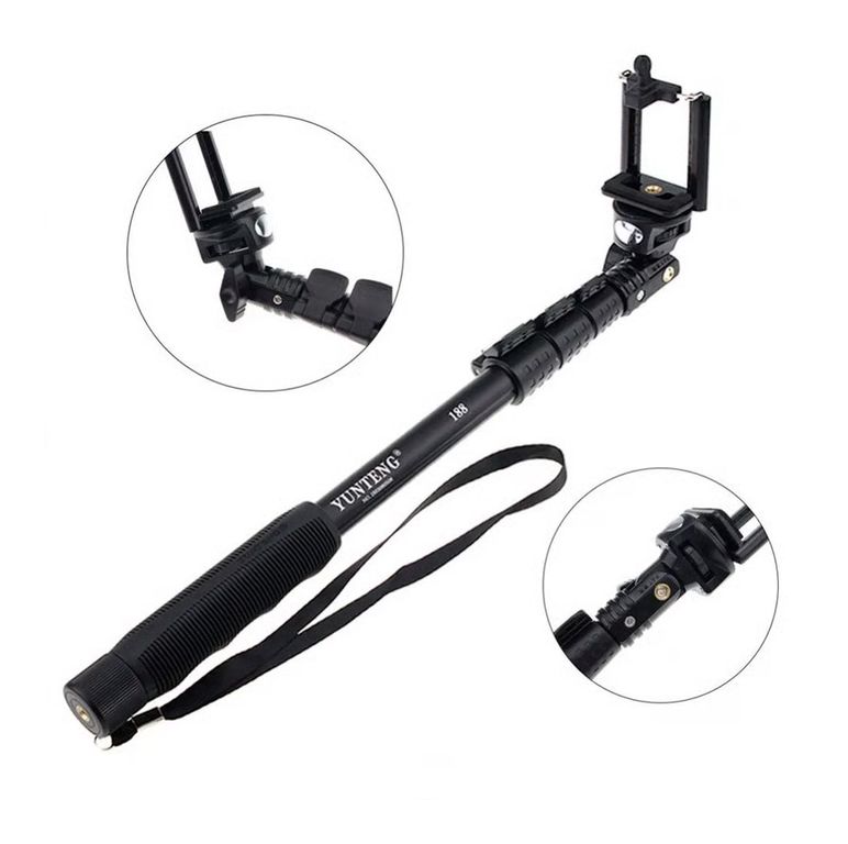 Tripode Palo Selfie Stick Bluetooth Grande 1.25 MT Camara y Go Pro