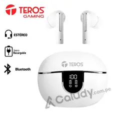 TEROS - Auricular TE-8075W bluetooth TWS blanco