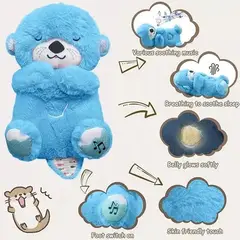 GENERICO - Peluche Nutria Dormilona Respira Musical Celeste