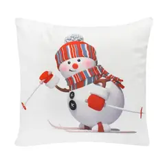 GENERICO - Funda Cojin Navideño diseño Muñeco de Nieve