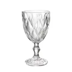 GENERICO - Set de Copas de 6 piezas labradas TRANSPARENTES MODELO DIAMANTE
