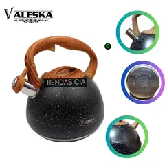 VALESKA - Tetera Silbadora De Roca Volcánica 5 Litros VL-MK590 - NEGRO
