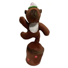 GENERICO - Capibara Bailarin Recargable Repite Palabras Musical Marrón