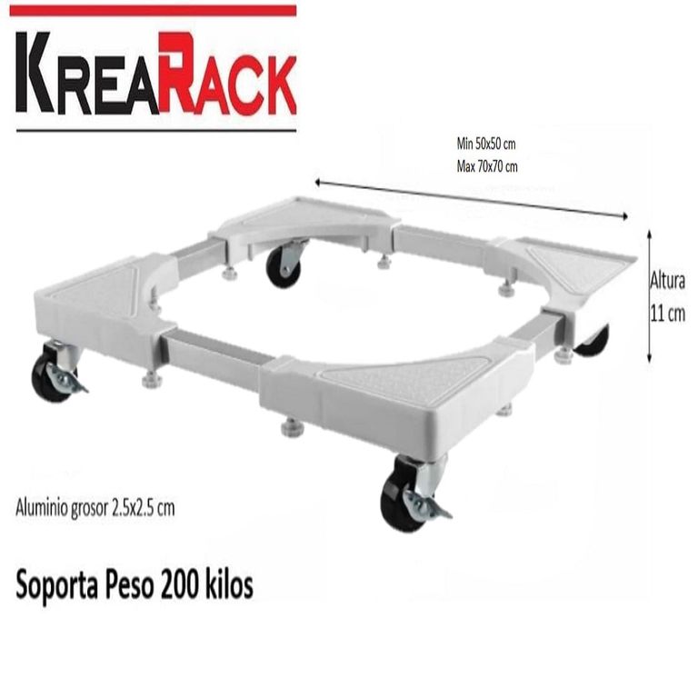 Base grueso a Rueda regulable crema 50a 70cm200kg