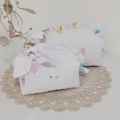 GENERICO - Pack 2 Neceser Porta Cosmético Estampado - Corazones