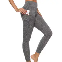 GENERICO - Leggins con Bolsillo deportivo pretina porta celular
