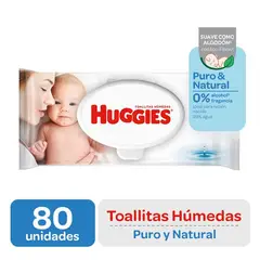 HUGGIES - Toallitas Húmedas Puro&Natural 80 unid