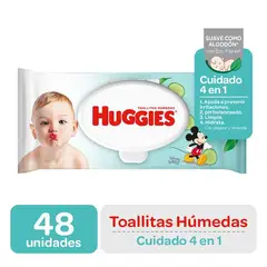 HUGGIES - Toallitas Húmedas Cuidado 4 en 1 - 48 unid