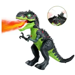 GENERICO - Juguete Dinosaurio Feroz Bota Humo Camina Con Luces Y Sonido