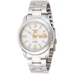 SEIKO - Reloj Hombre Automatico 21 Jewel Dorado Acero Inox SNKK07