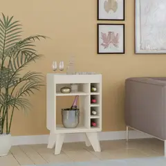 TU MESITA - Mini Bar Aries organizador de botellas color Blanco