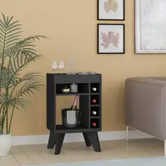 TU MESITA - Mini Bar Aries organizador de botellas color Negro