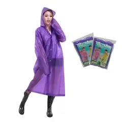 GENERICO - Pack x2 Poncho Impermeable con capucha y botones para niños y jóvenes