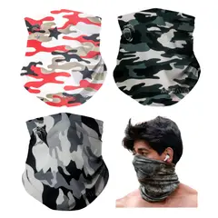 GENERICO - Pack x3 Cuellera Bandana PB12 Deportiva Antialergica Para Deporte