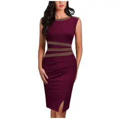 RINODERINA - Vestido Casual Corto Moderno Sin Mangas Moda Mujer