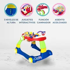 CUZKA - Andador Caminador 2 en 1 «WALKER PRO» Red