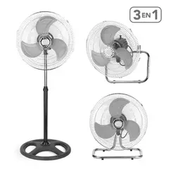 KELLER - Ventilador 3 en 1 de Pie Pared Mesa 19.5" FS4