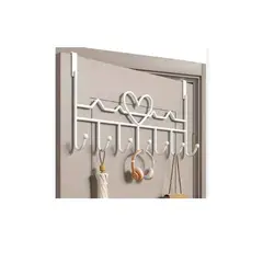 GENERICO - Perchero para colgar sobre la puerta blanco