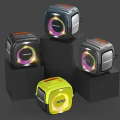 BIG GER - PARLANTE BLUETOOTH KARAOKE HOPESTAR PARTY ONE VERDE AMARILLO