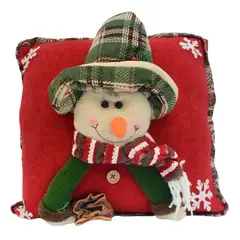 GENERICO - Funda Cojin Navideño diseño Muñeco de Nieve