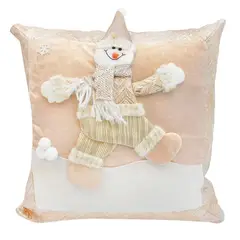 GENERICO - Funda Cojin Navideño diseño Muñeco de Nieve