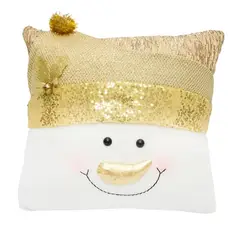 GENERICO - Funda Cojin Navideño diseño Muñeco de Nieve