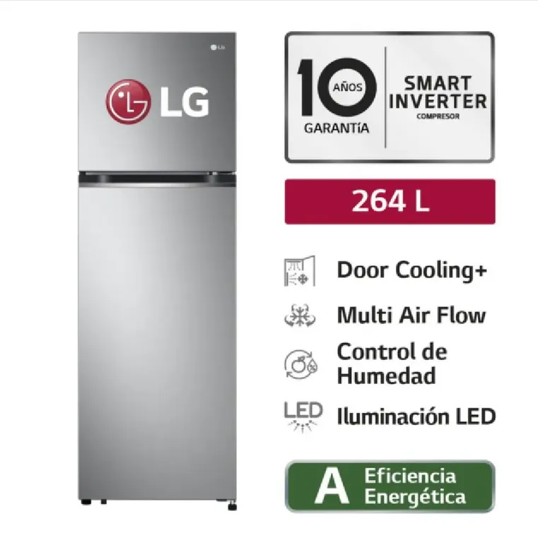 REFRIGERADORA TOP FREEZER VT26BPY 264L PLATEADA