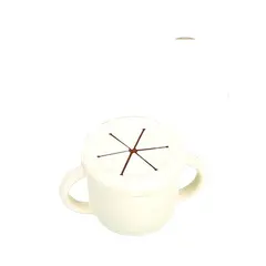 GENERICO - Taza De Entrenamiento Infantil Snacks Silicona CREMA Bebé